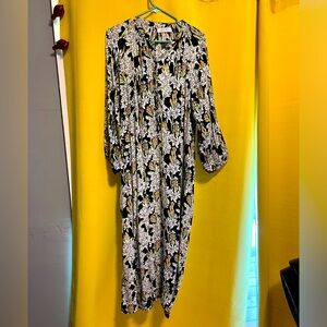 Ava Sky L Obsidian Rose Nap Dress